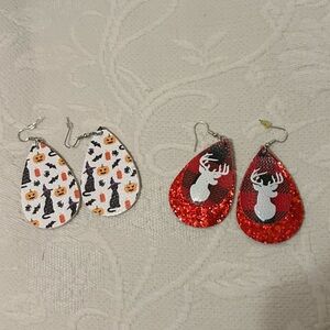 Festive Teardrop Earrings Set